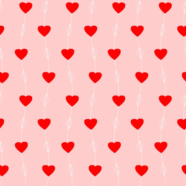 Patrón sin costuras con corazones — Vector de stock