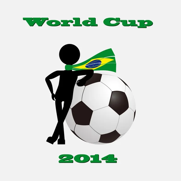 Ballon de football du Brésil 2014 — Image vectorielle