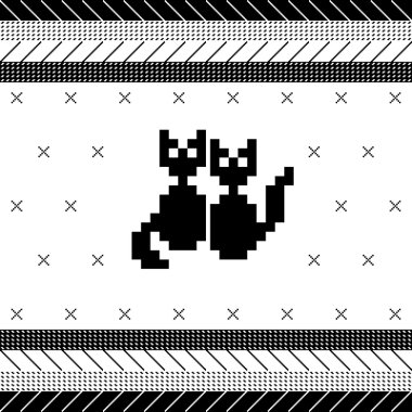 kaç kedi ile pixeled süsleme