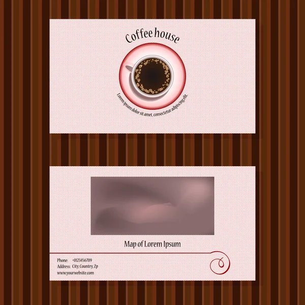 Wizytówki dla kawiarni — Wektor stockowy