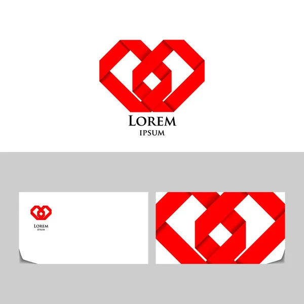 Czerwone serce logo — Wektor stockowy