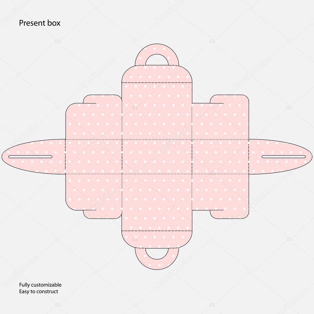 Vector template for present box