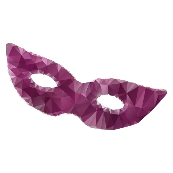 Carnaval masker uit veelhoeken — Stockvector