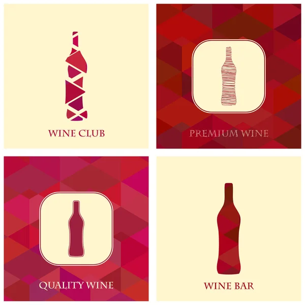 Şarap, şarap imalathaneleri, restoranlar ve şarap mağazaları için resimler — Stok Vektör