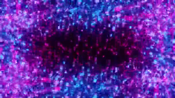 Neon Gloeigolf Deeltjes Abstracte Achtergrond Looped Animatie — Stockvideo
