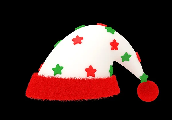 Cappello stella glitter Babbo Natale con percorso di ritaglio — Foto Stock