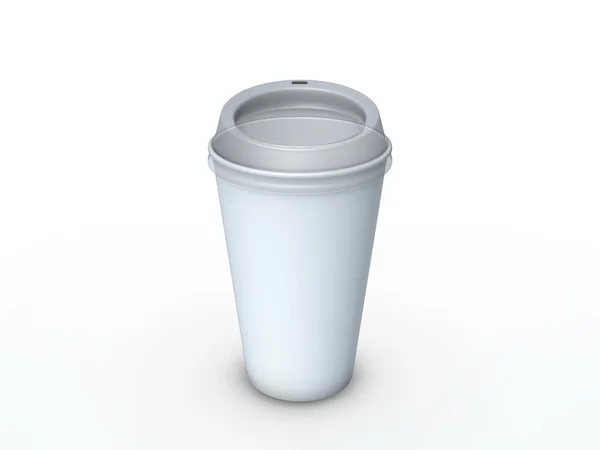 Plast kaffekopp med transparent lock — Stockfoto