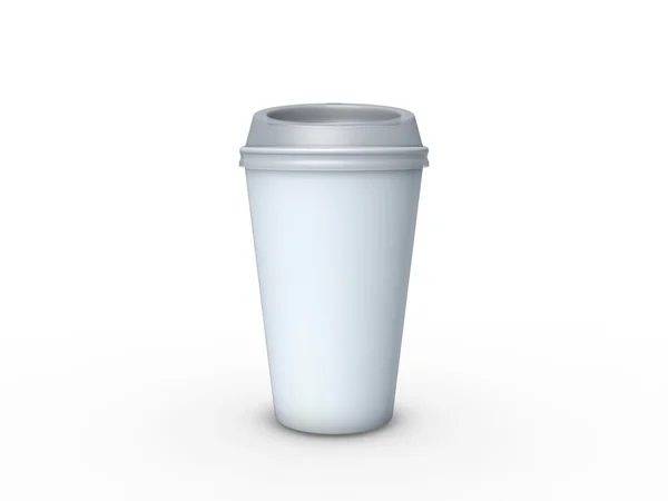 Пластиковая чашка кофе с прозрачной крышкой — стоковое фото