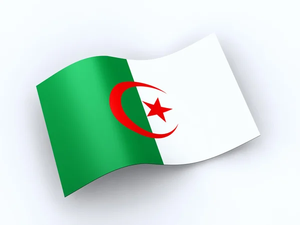 De Volksrepubliek Democratische Volksrepubliek Algerije vlag, knippen pat — Stockfoto