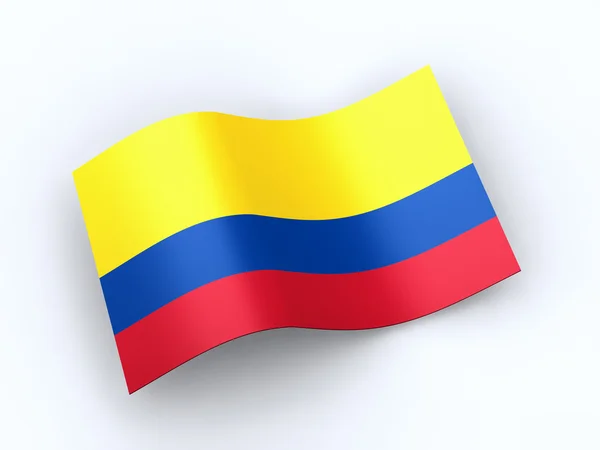 Bandiera della Repubblica di Colombia con percorso di ritaglio — Foto Stock