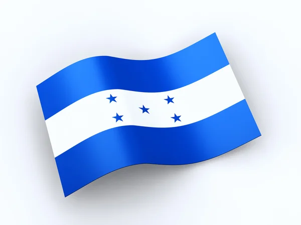 Republic of Honduras flag with clipping path — Stock Photo, Image