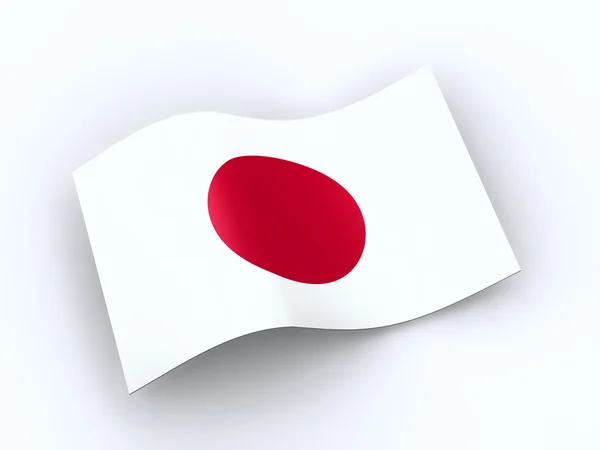 Bandera de Japón con ruta de recorte — Foto de Stock