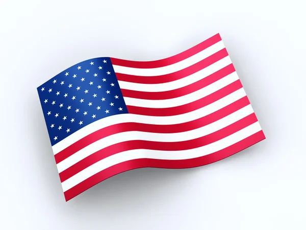 United States of America flag with clipping path — Stock Photo, Image