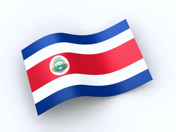클리핑 패스와 코스타리카 공화국 깃발 — 스톡 사진