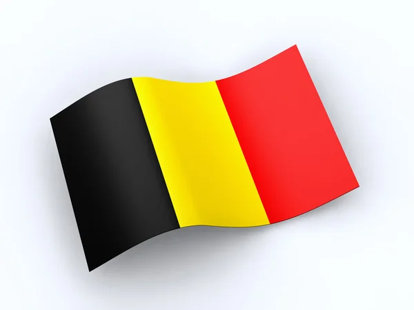 Belgische Flagge mit Clipping-Pfad — Stockfoto