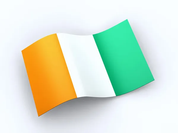 Ivory Coast flag with clipping path — Stock Photo, Image