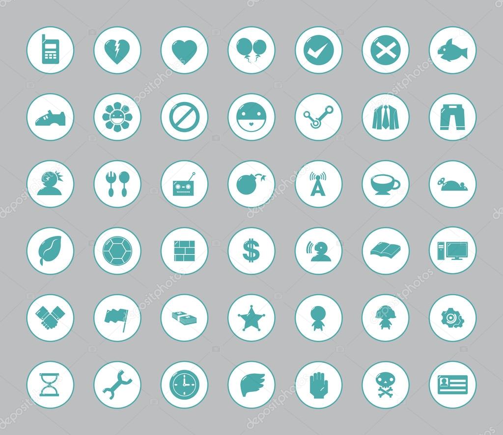 Miscellaneous symbol icon set for web and mobile 02