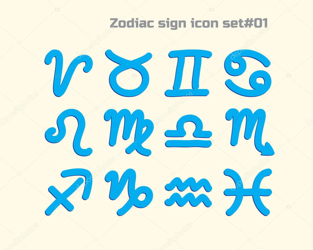 Zodiac sign icon set 01