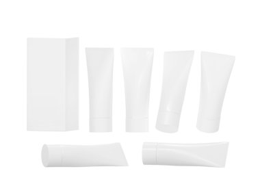 Beyaz plastik güzellik hijyen tüp kırpma yolu ile