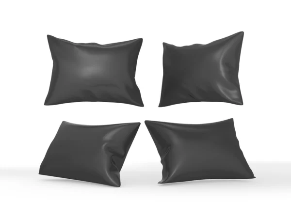 Black blank  boudoir pillow with clipping path — Stock Photo, Image
