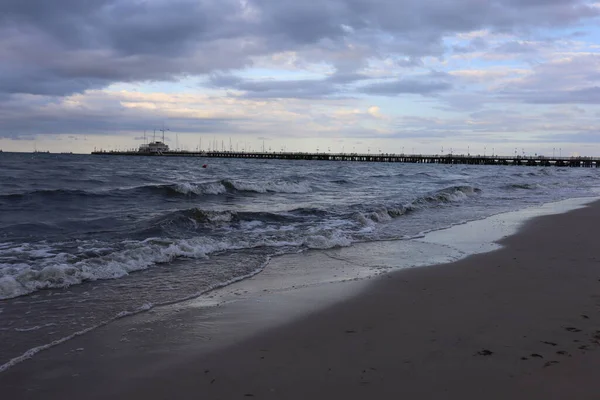 Sea view in windy weather