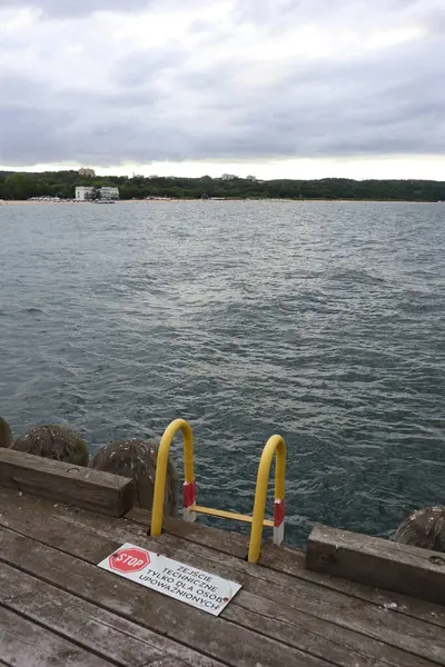 Sea view in windy weather