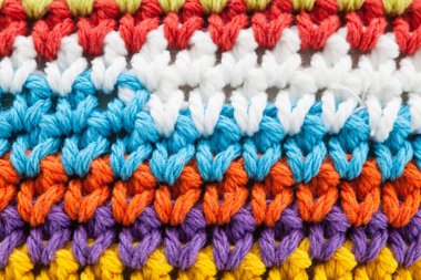 renkli örgü doku