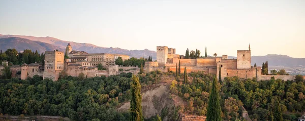Granada España Octubre 2022 Vista Exterior Alhambra Granada Por Tarde — Foto de Stock