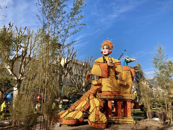 Menton Frankreich Januar 2022 Eine Skulptur Mit Dem Titel Peking — Stockfoto