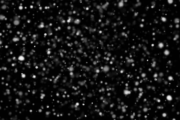 Textura de nieve sobre fondo negro. Concepto de Navidad e invierno, plantilla de textura de nieve de invierno — Foto de Stock