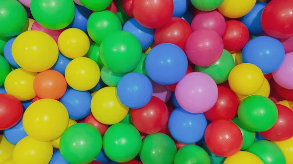 Multi-colored balls for a dry pool for children to play in the house and outdoors. — Stock Photo, Image