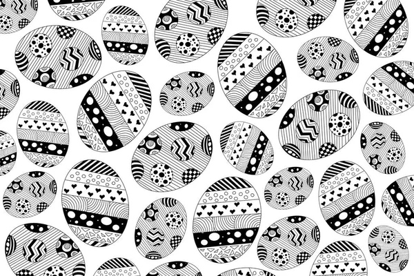 Yumurta boyama sayfası. Contour deseni, Paskalya konsepti