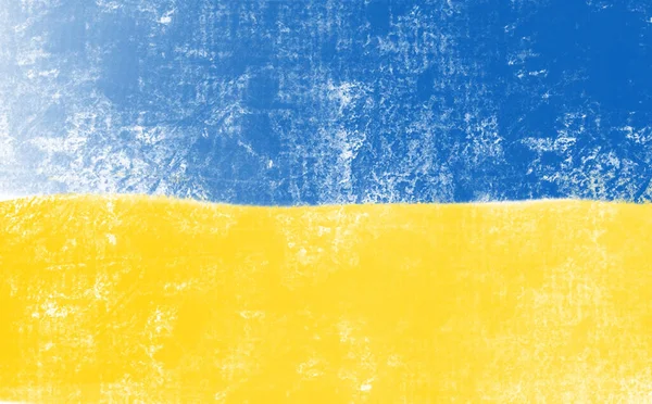 Fond de deux bandes abstraites de couleurs bleues et jaunes symbolisant le drapeau de l'Ukraine — Photo