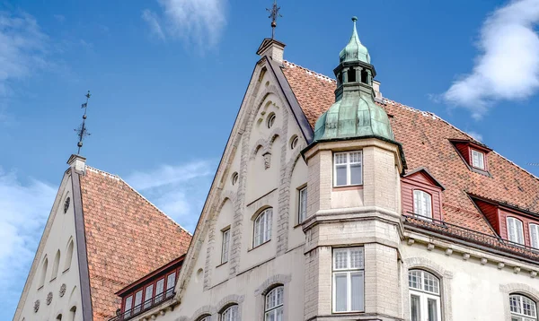 Old Town Oldest Part Tallinn Estonia Orange Tiled Roofs Ancient — Stockfoto