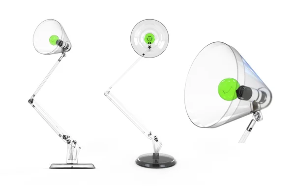 Resepsiyon lambası Eko plastik yeşil 3d — Stok fotoğraf