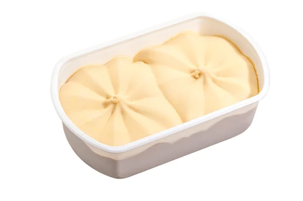 Ice cream in box isolated — Stock Photo, Image