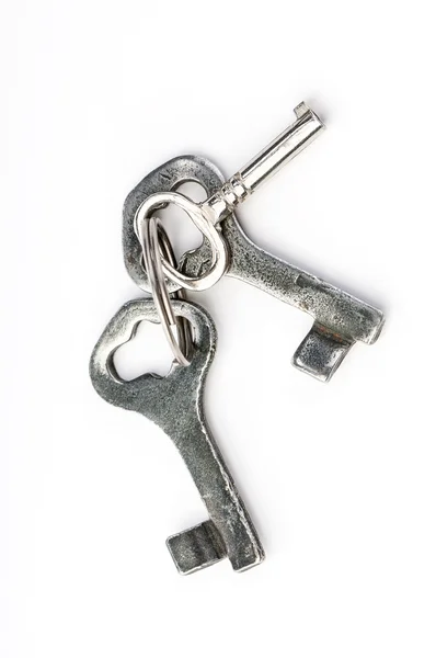 Eski demet demir anahtarları yakın çekim — Stok fotoğraf