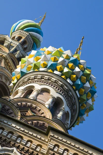 Kuppel der Erlöserkirche auf vergossenem Blut, St. Petersburg, Russland — Stockfoto