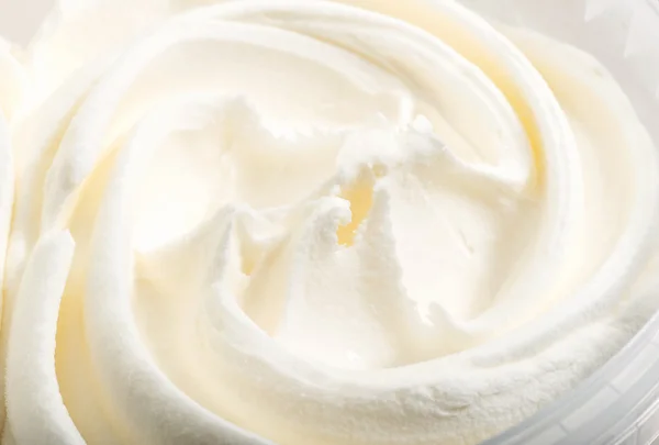 Macro de textura de helado blanco — Foto de Stock