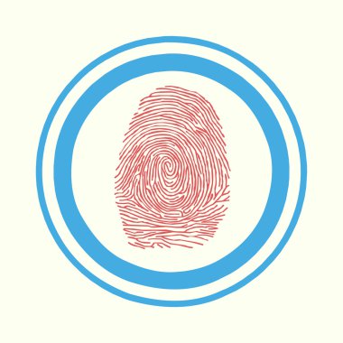 Touch, ID, Fingerprint scan Access Symbol clipart