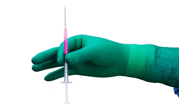 Hand medicinsk injektion — Stockfoto