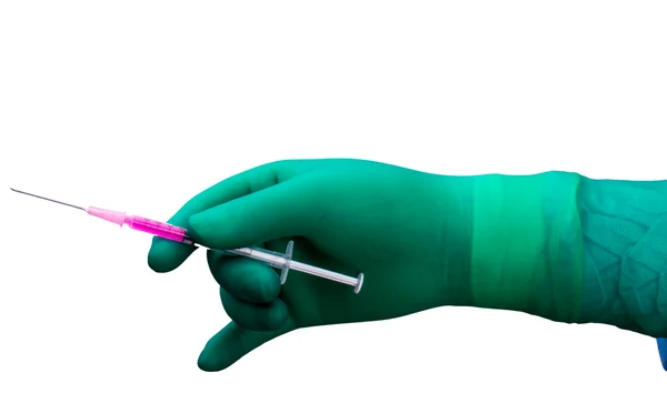Hand medical injection — Stock Photo, Image