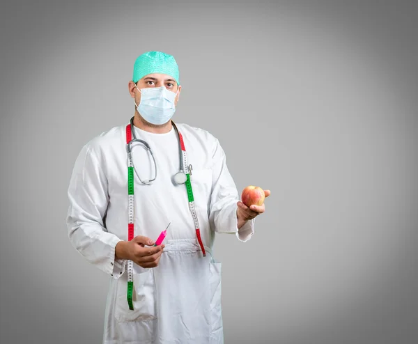 Doktor ve enjeksiyon — Stok fotoğraf