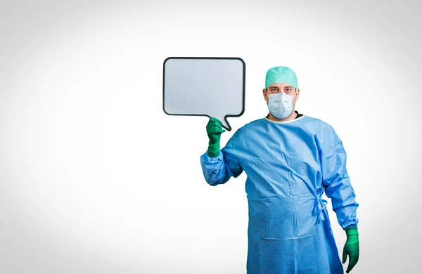 Speech bubble doctor — Stock Photo, Image