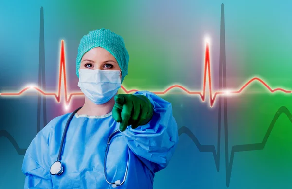 Vrouwelijke medische chirurg arts — Stockfoto