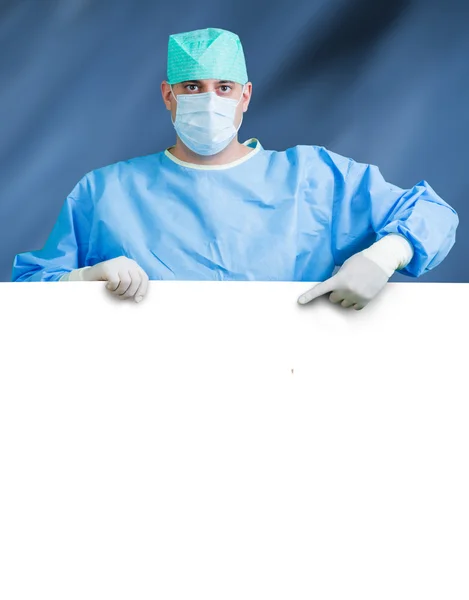 Tıbbi doktor ve metin işareti — Stok fotoğraf