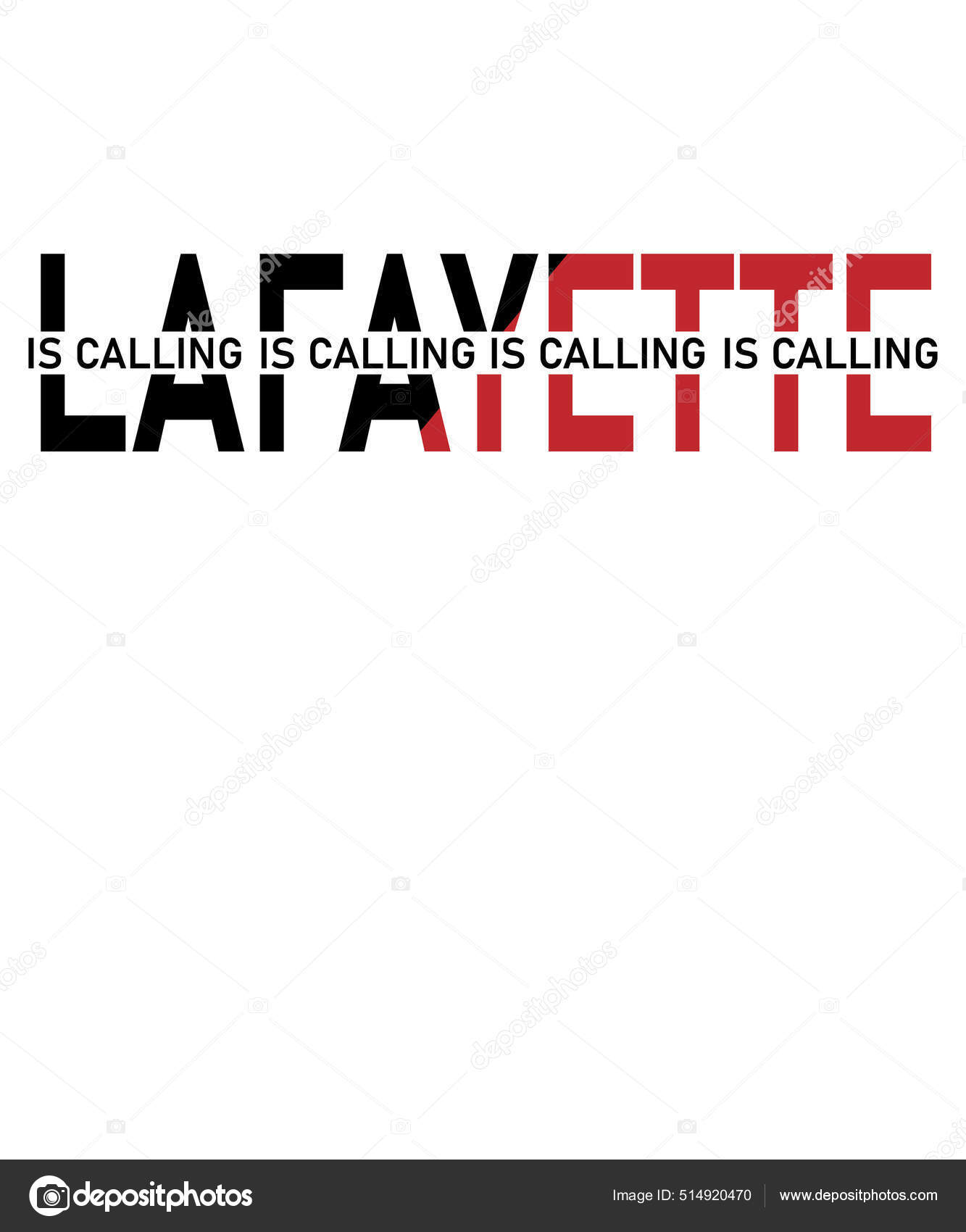 Lafayette. Colorful typography text banner. Vector the word lafayette