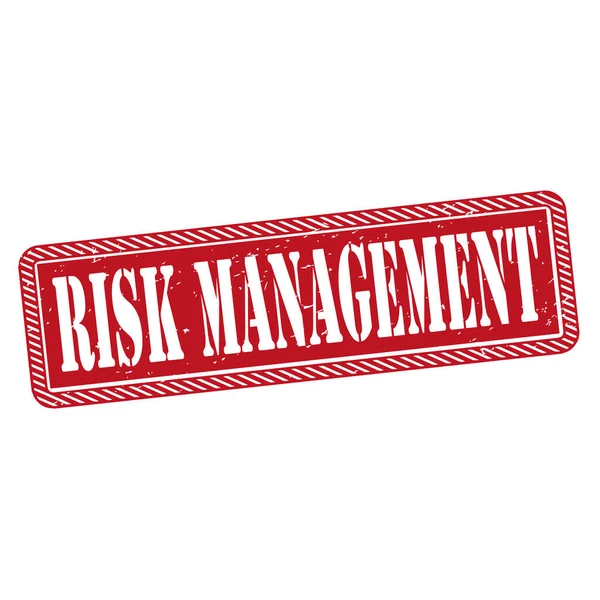 Gestión de riesgos. Grunge vintage gestión de riesgos sello cuadrado. sello de gestión de riesgos — Vector de stock