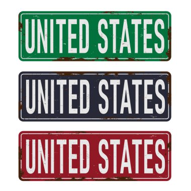 Beyaz arkaplanda paslı metal işareti, vektör illüstrasyonu