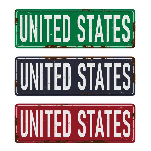 Beyaz arkaplanda paslı metal işareti, vektör illüstrasyonu